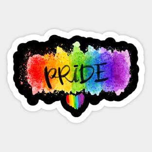 Watercolor Pride Art, Gift For Gay Pride, Gift For Lesbian Pride Sticker